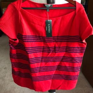 BNWT Ralph Lauren SS red/navy size xl retail $79